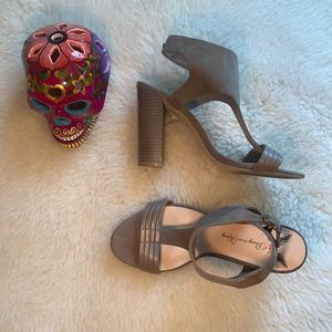 Penny Loves Kenny Suede and Faux Leather Sandals